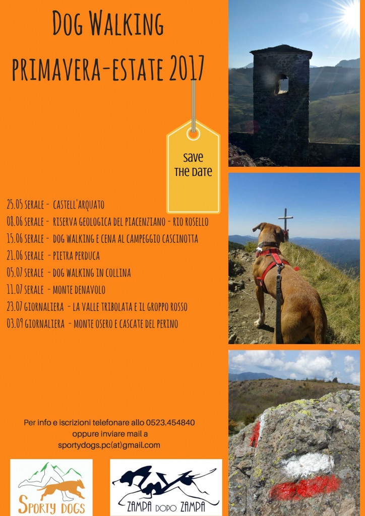 calendario locandina dog walking Piacenza