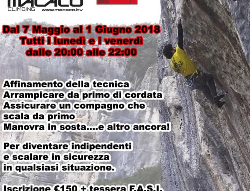 Corso avanzato di arrampicata 2018